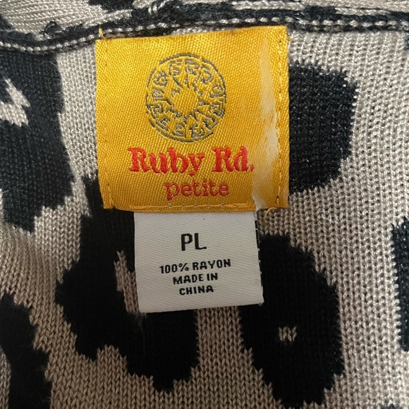 Ruby Rd. Open Cardigan Vest Sweater - Picture 6 of 7